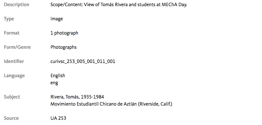 screenshot of Calisphere metadata, can be viewed in text format at link